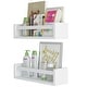 preview thumbnail 2 of 11, Wallniture Madrid Wood Wall Shelves for Book and Toy Storage (Set of 2)