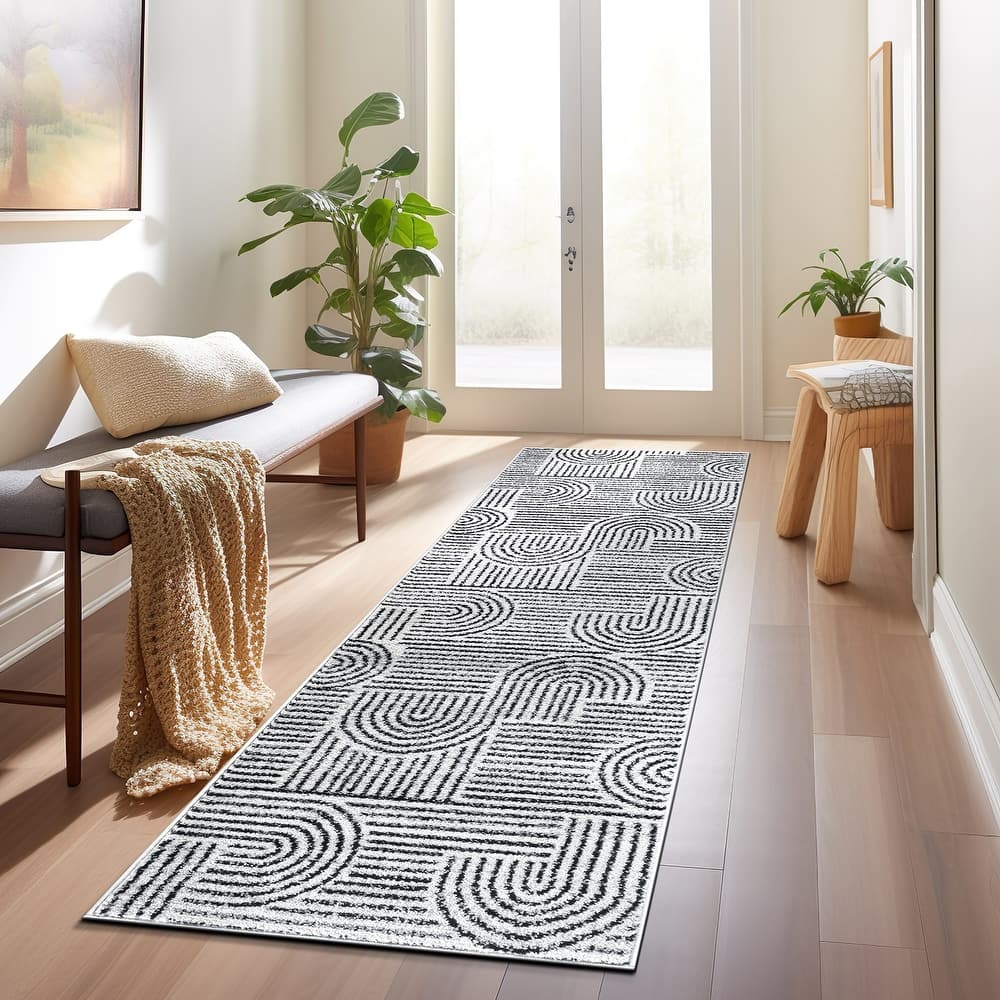 Bohemian Stripe Arch Design Area Rug
