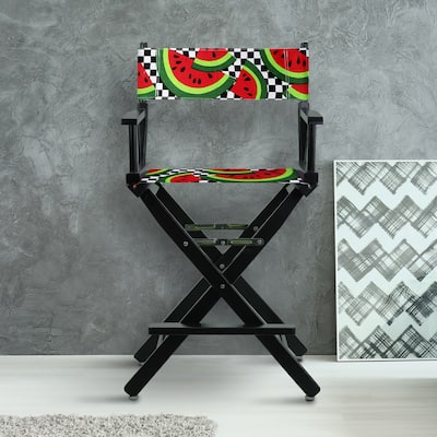 24" Director's Chair Black Frame-Watermelon Slices - 23"W x 19"D x 39.5"H