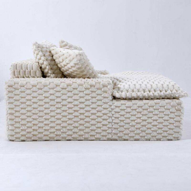 51.2" Corduroy Upholstered Compression Sofa