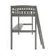 preview thumbnail 7 of 12, Everest Modern Solid Wood Frame Full Size High Loft Bed with Desk, Stairs and Storage, No Box Spring Needed