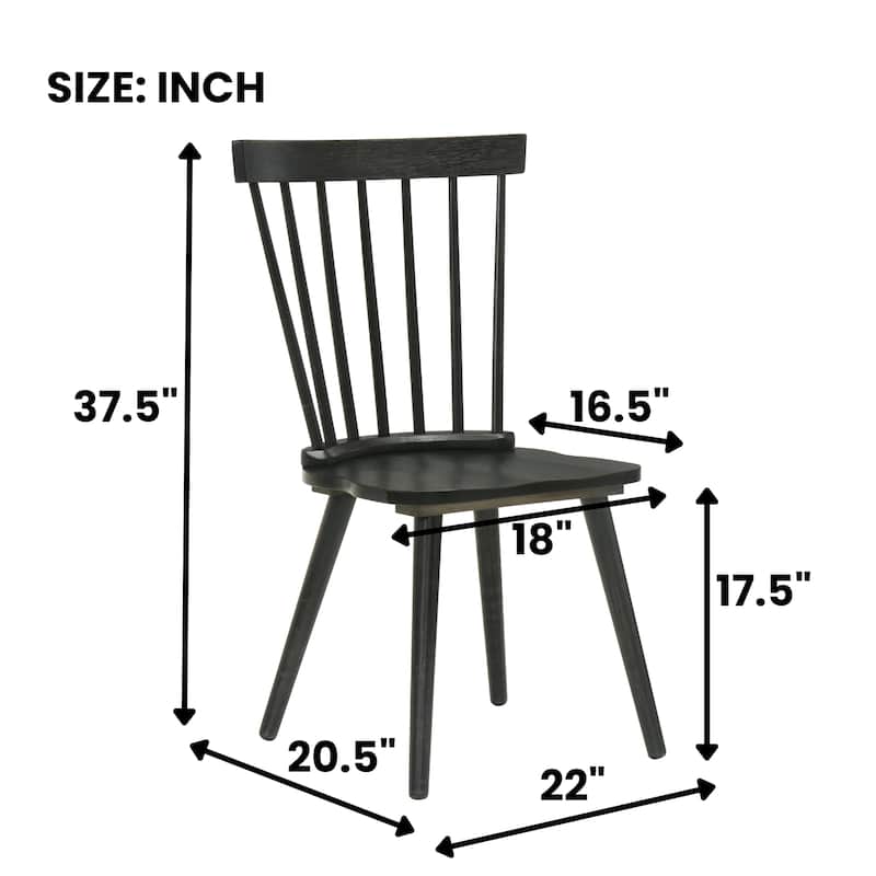 2 Pieces Set Dining Side Chair Rustic Modern Farmhouse Design Retro Design Easy to Assembly