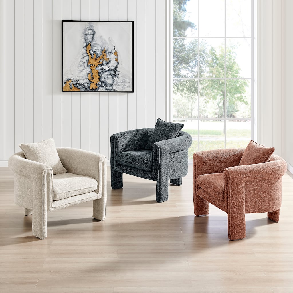 NPD Furniture Heidi Chenille Accent Arm Chair