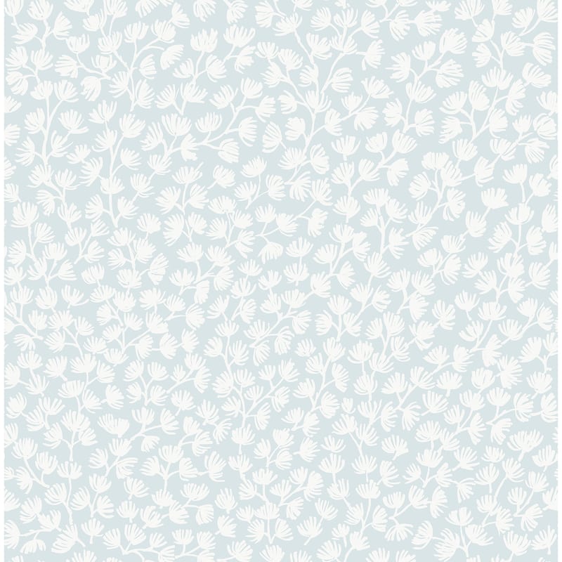 Society Social Sea Fern Blue Mist Peel and Stick Wallpaper