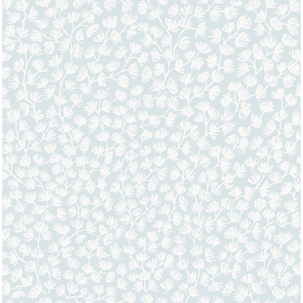 Society Social Sea Fern Blue Mist Peel and Stick Wallpaper
