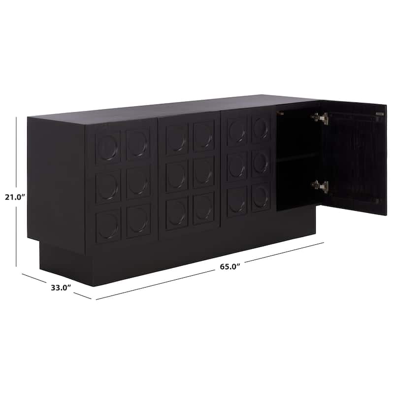 SAFAVIEH Couture Osmund 4-Door Wood Sideboard - 62"W x 18"D x 30"H