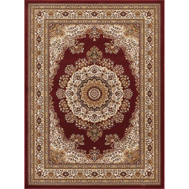Red 2 ft. x 3 ft. Luxury Area Rug, 0.43 Pile Height – Sophisticated Warmth for Any Room - 2 ft. x 3 ft.