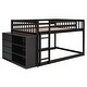 preview thumbnail 14 of 48, Solid Full over Full Bunk Bed Kids Bed with Drawers and Shelves