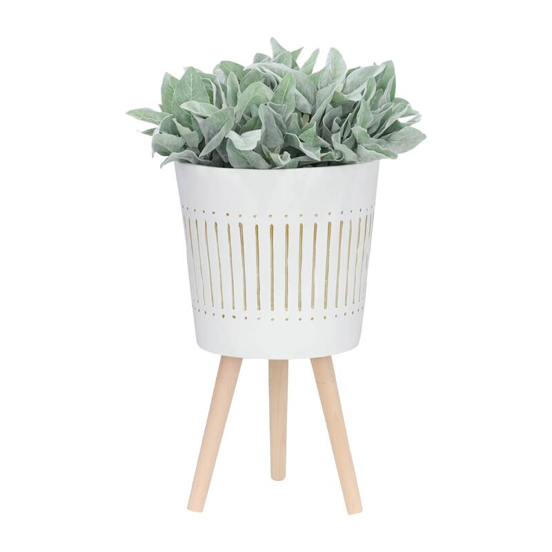 Sagebrook Home Elegant Magnesia and Beech Wood Planters - Perfect Home & Garden Accent