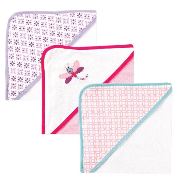 slide 1 of 1, Luvable Friends Infant Girl Cotton Terry Hooded Towels, Dragonfly - One Size One Size - Dragonfly