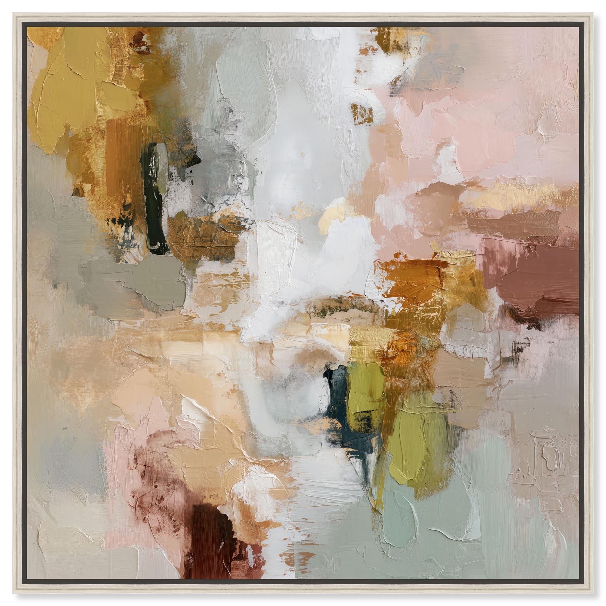 Swirl of Joy I Taupe Boho Wall Art Canvas Print by Art Remedy