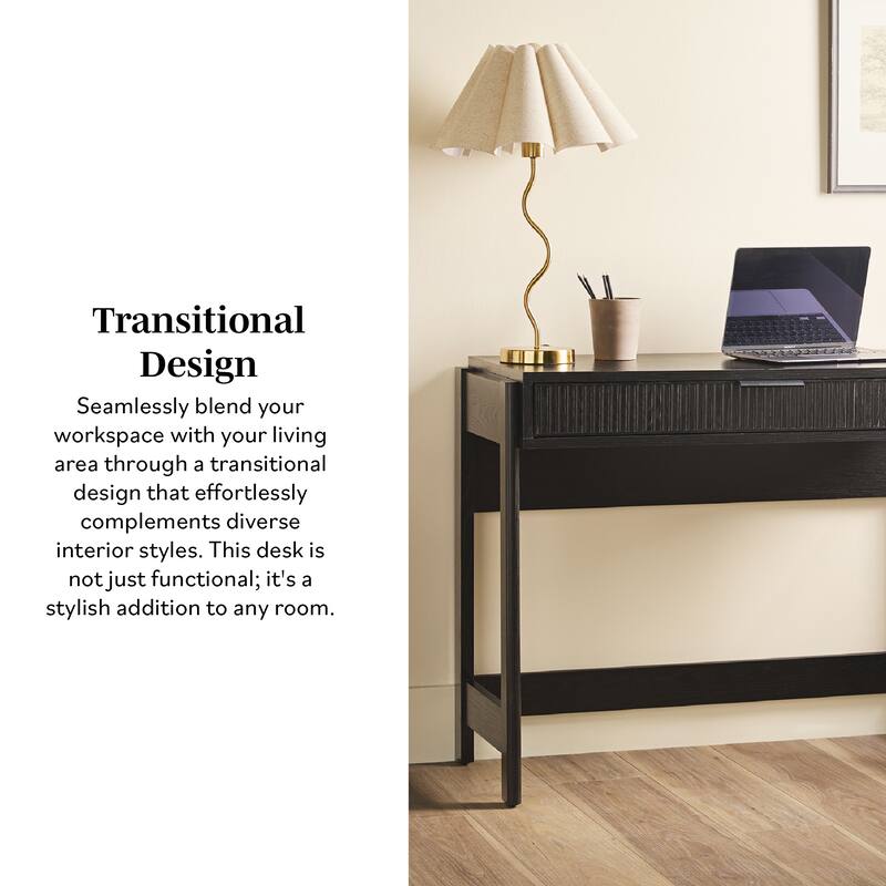 Middlebrook Designs Reeded Writing Desk with Drawer