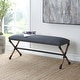 preview thumbnail 2 of 7, Uttermost Firth Rustic Navy Bench - 48"W x 21"H x 16"D