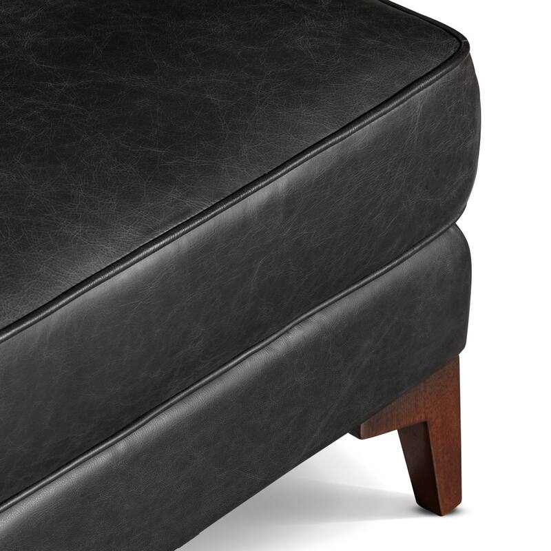 Poly & Bark Essex Genuine Italian Leather Rectangular Ottoman