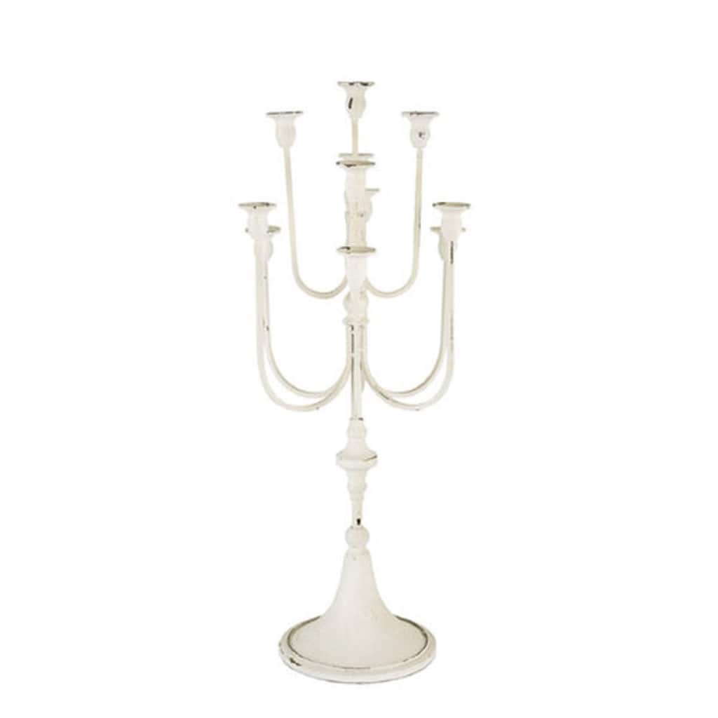 Vintage Style 11-Light Candelabra - 29.75" - White
