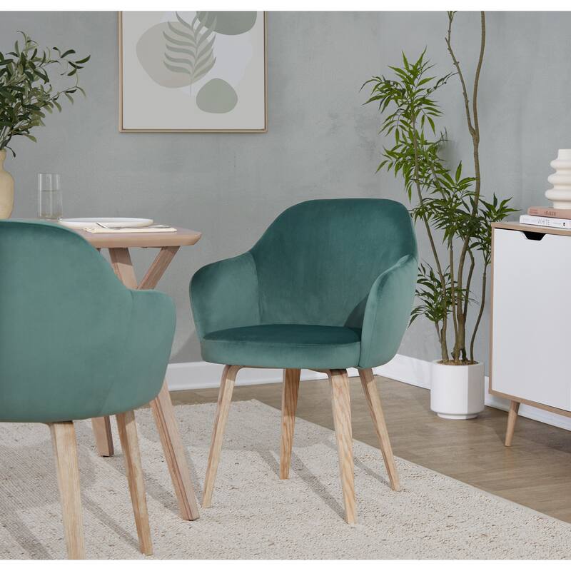 Porch & Den Beckett Dining Chair with Bent Wood Legs (Set of 2)