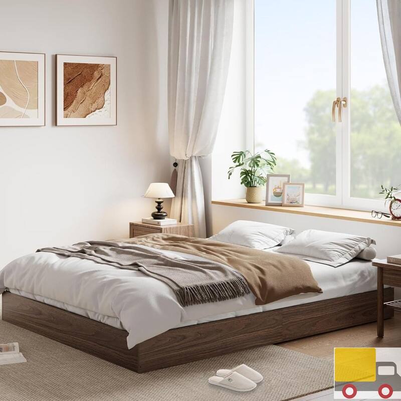 Modern Solid Wood Platform Bed Frame