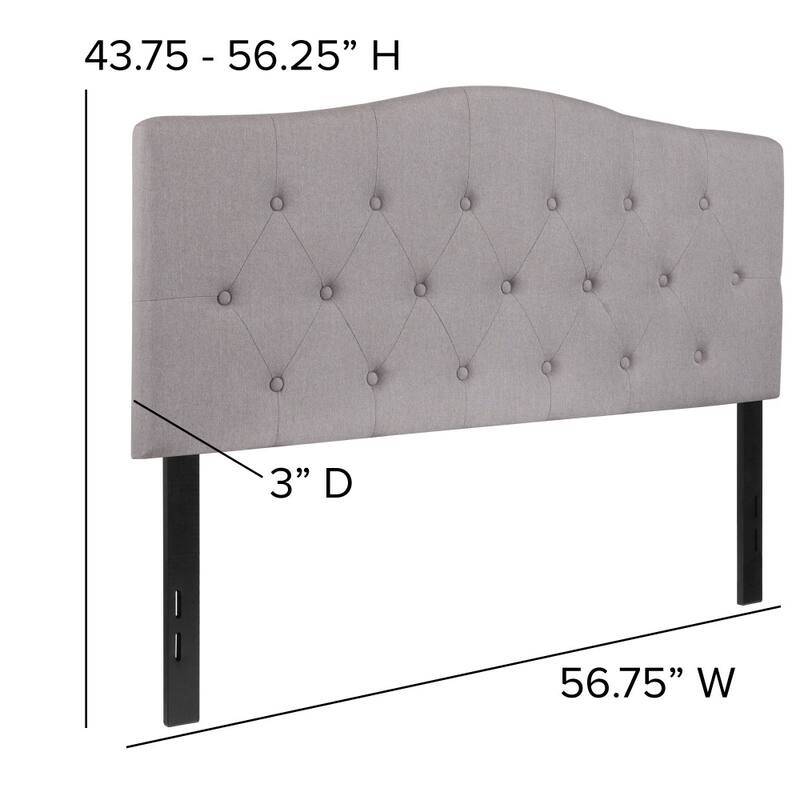 Arched Button Tufted Upholstered Headboard