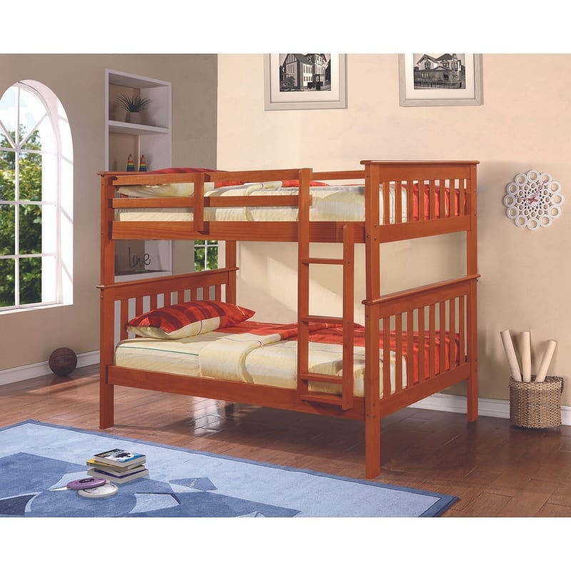 Donco Kids Twin/ Twin Espresso Finish Mission Bunk Bed