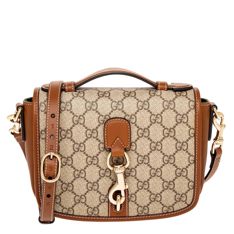 Gucci GG Emblem Mini Shoulder Bag - Beige, Brown and Dark Brown
