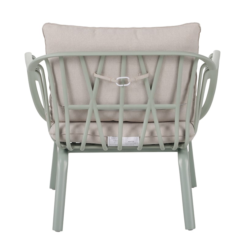 Carli Modern Indoor/Outdoor Club Chairs with Cushions (Set of 2) by Christopher Knight Home
