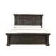 preview thumbnail 2 of 4, Roundhill Furniture Farson Distressed Dark Walnut Finish Wood Panel Bed
