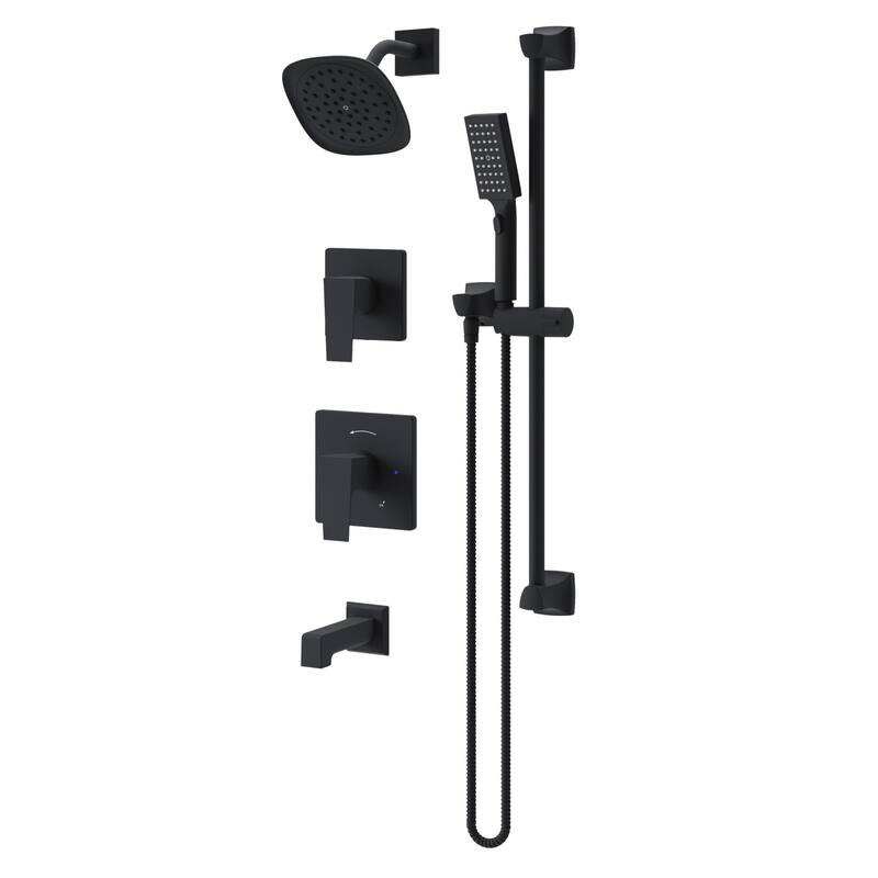 Symmons 499615TRM Verity HydroMersion Pressure Balanced Tub and Shower - Matte Black