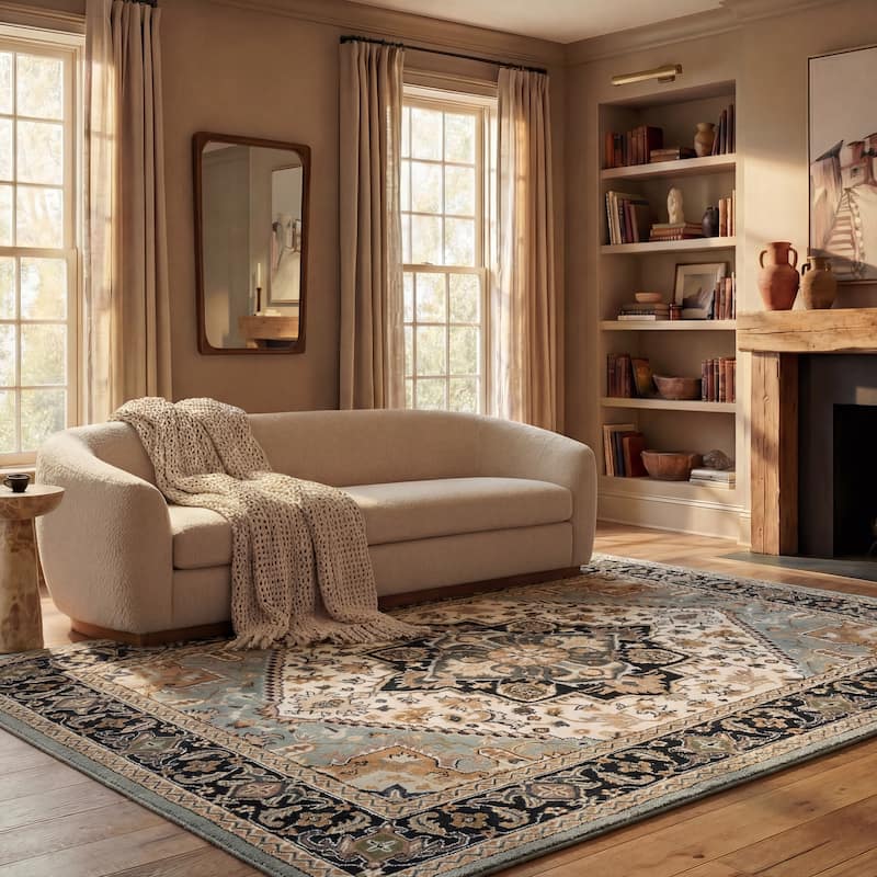 SAFAVIEH Handmade Heritage Carrol Traditional Oriental Wool Rug