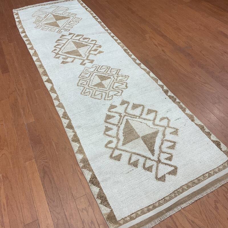 HERAT ORIENTAL Handmade Turkish Oushak Wool Runner - 3'2" x 11'3"