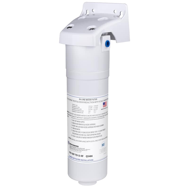 Ready Hot In-Line Water Filter 1/4" Connections, Head and Bracket - 1/4 Inch - 1/4 Inch