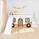 preview thumbnail 2 of 23, Max and Lily Classic Twin-Size Low Loft with Easy Slide and Curtain