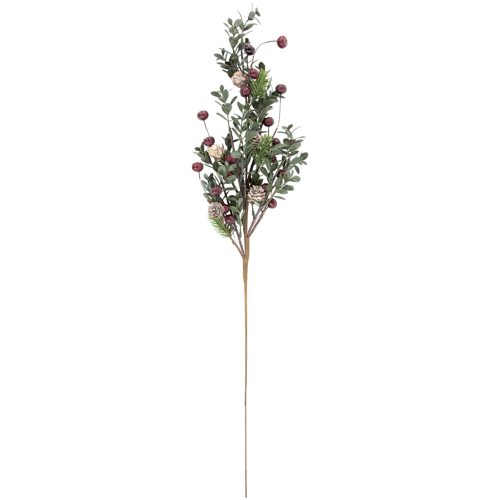 30" Mixed Foliage with Berries Pinecones Artificial Christmas Spray