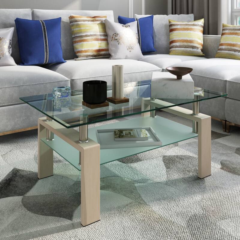 Modern Rectangle Glass Coffee Table