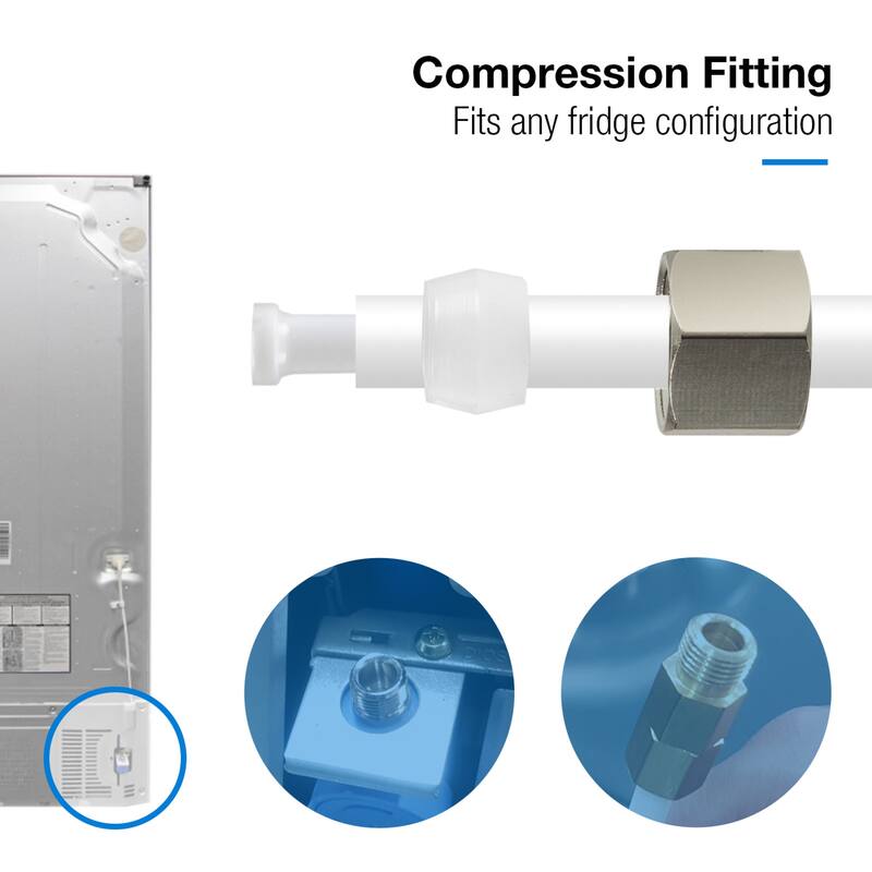 iSpring ICEK3 20 feet 3/8" Water Line Splitter and Reverse Osmosis Refrigerator Ice Maker Kit, Fits PH100, RO100, US15 Series