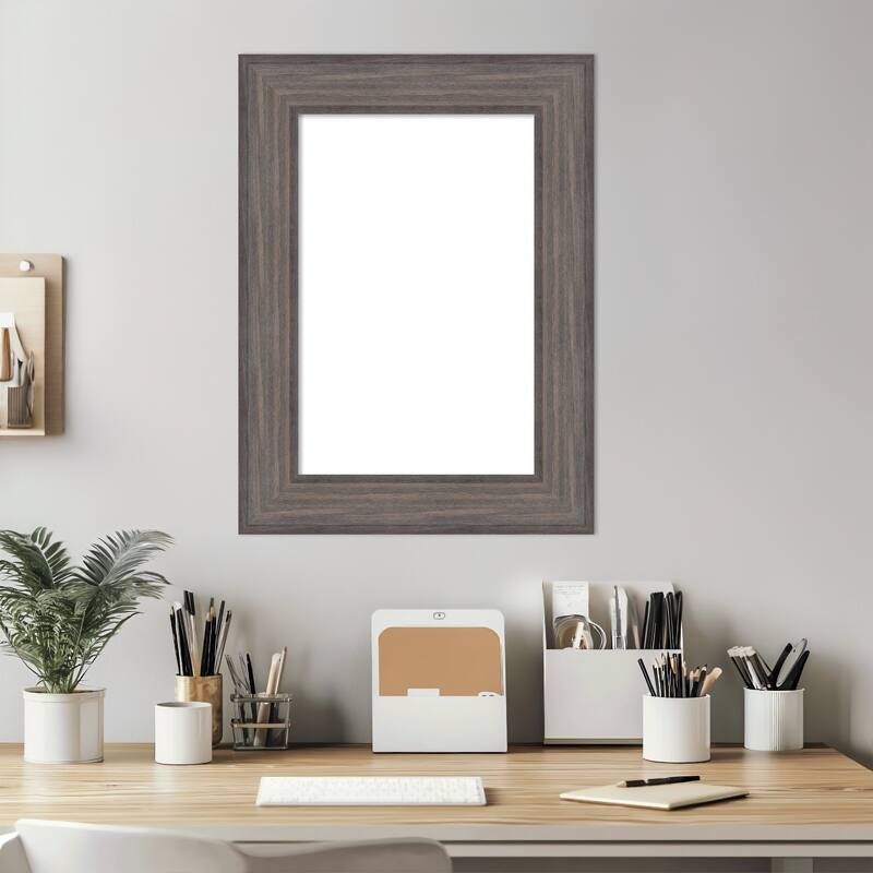 Amanti Art Country Barnwood Framed Dry Erase Magnetic Board
