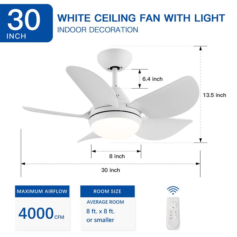 30 In Intergrated LED Ceiling Fan Lighting with Blade