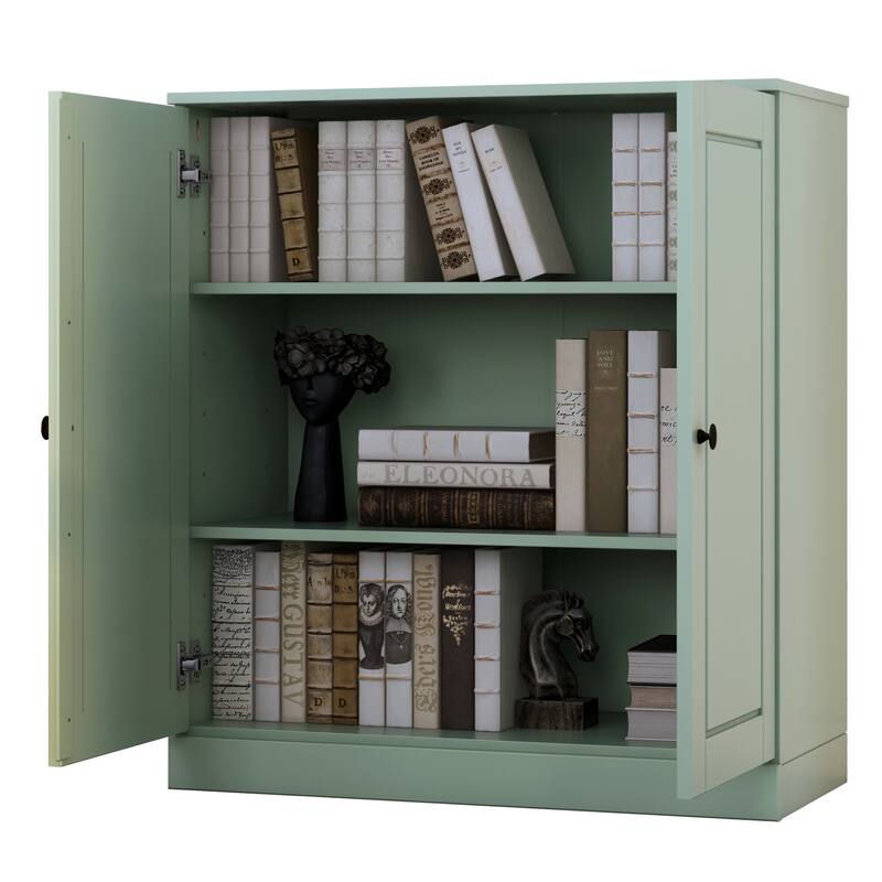 100% Solid Wood 3-shelf Bookcase with Optional Doors by Palace Imports