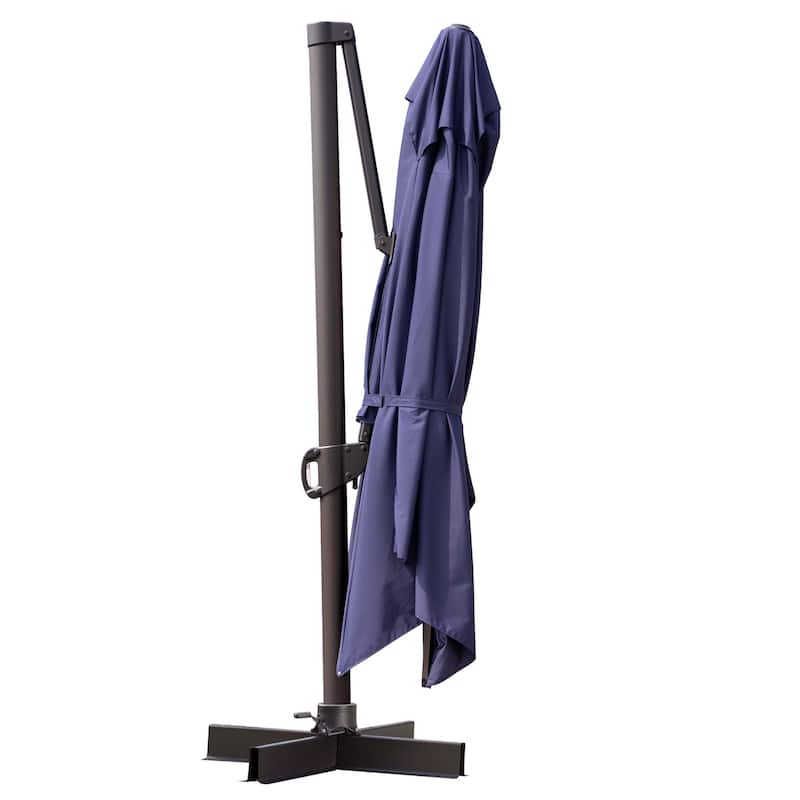 VredHom 10X13 FT Patio Outdoor Cantilever-Offset Umbrella with Base Stand
