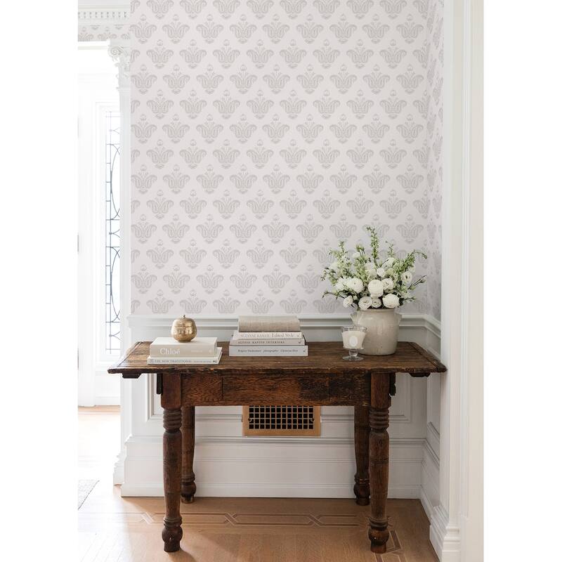 NuWallpaper Nabela Noor Home Fazia Linen Peel and Stick Wallpaper