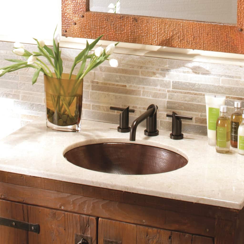 Classic Antique Copper Undermount Bathroom Sink