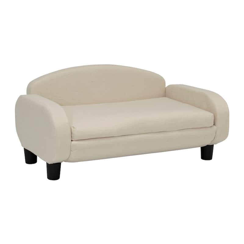 Paws & Purrs Modern Pet Sofa Bed Low-Back Lounger for Dogs & Cats – Removable Washable Mattress Cover