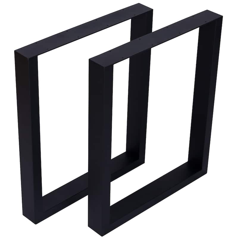 28" Square Table Legs, Wide Metal Table Legs , Heavy Duty Steel Desk Legs Table Leg Dining Table Legs Coffee Desk Leg, Set of 2