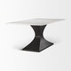 preview thumbnail 16 of 21, Maxton Light Brown Solid Wood w/ Black Iron Pedestal Base Rectangular Dining Table