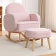 preview thumbnail 27 of 46, HOMYKA 27.95” Wide Rocking Chair with Ottomans for Nursery and Living Room