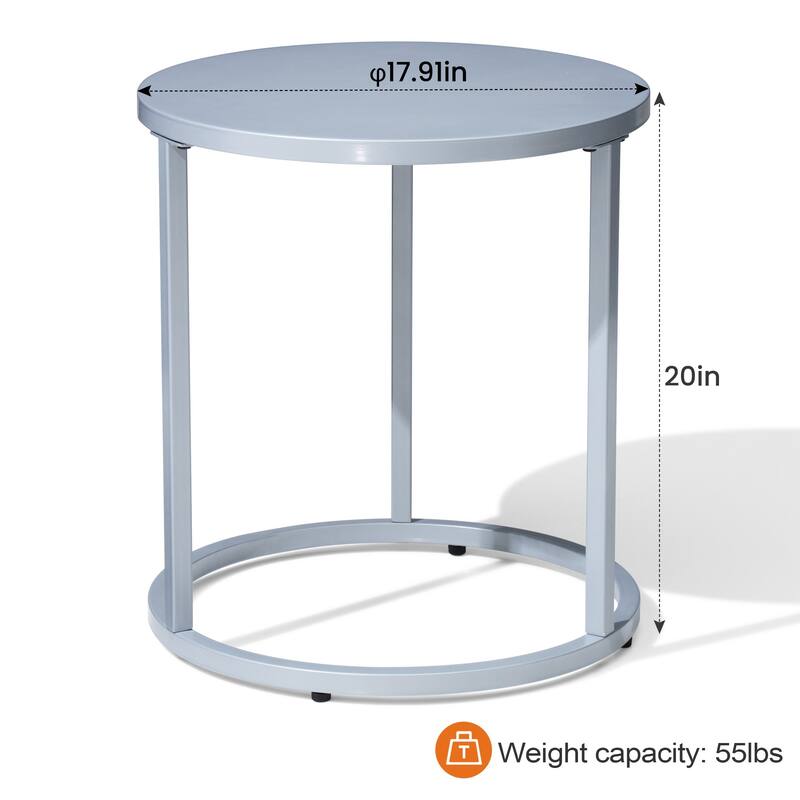 Crestlive Products Outdoor Modern Metal Round Side Table