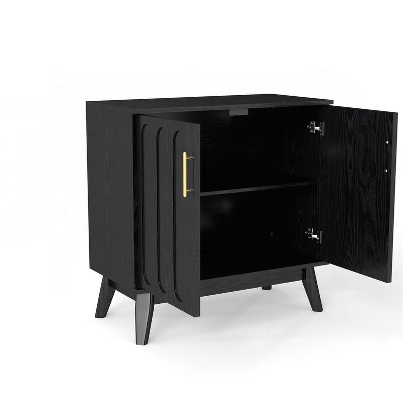 Versatile Mid Century Modern Sideboard Cabinet with Adjustable Shelves