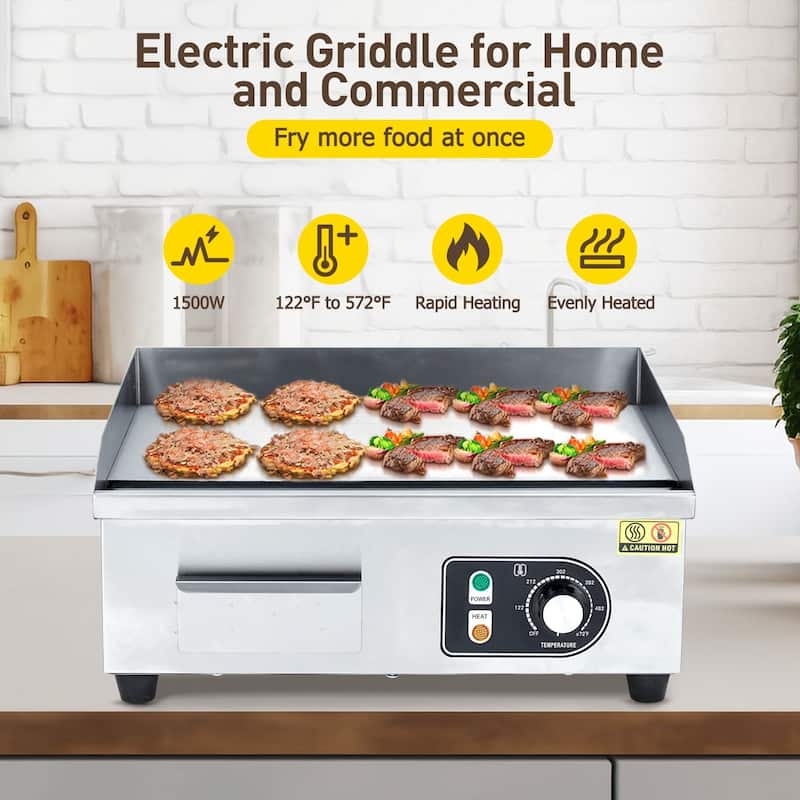 Commercial Electric Griddle Stainless Steel Flat Top Teppanyaki Grill