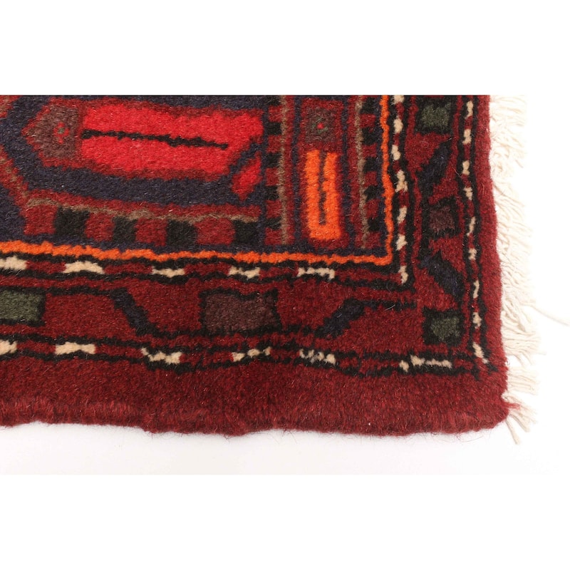 ECARPETGALLERY Hand-knotted Anadol Red Wool Rug - 3'11 x 7'1