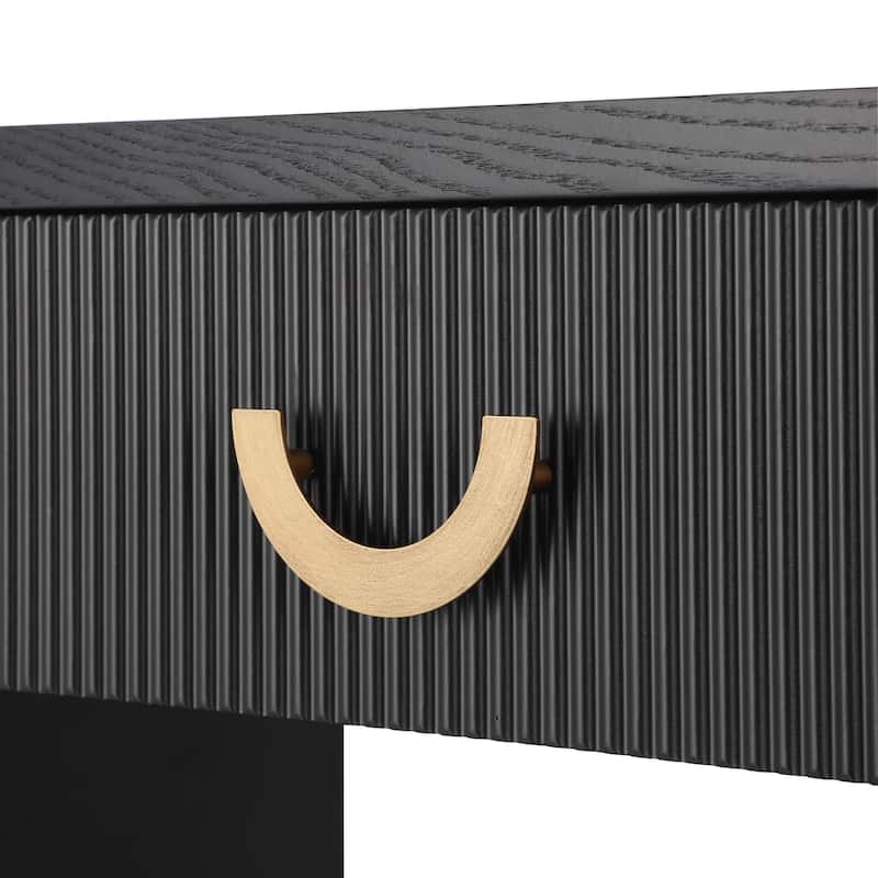 Mirod Modern Console Table with Vertical Ribbed Design