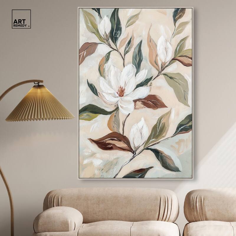 Soft Magnolia I Canvas by Art Remedy